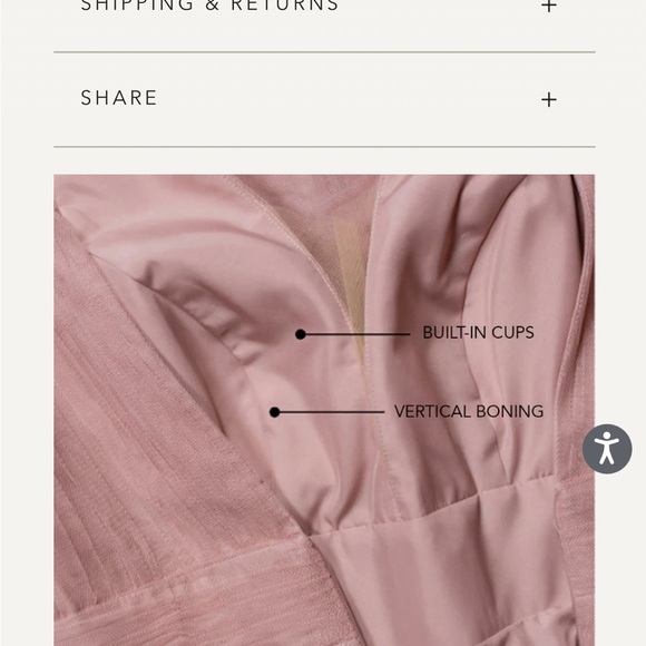 Revelry Penelope Chiffon Bridesmaid‎ Dress - Champagne- Size 4 Petite - Picture 4 of 7